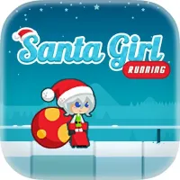 Santa Girl Running