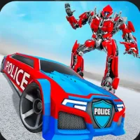 US Police Car Real Robot Transform