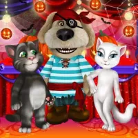 Talking Tom And Angela Halloween Party