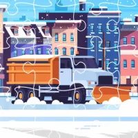 Snow Plow Trucks Jigsaw