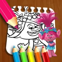 Les Trolls Coloring Book