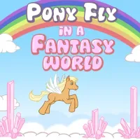 Pony fly in a fantasy world