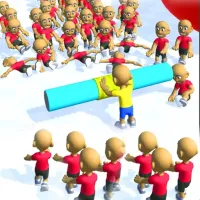 Push the Crazy Crowd : Stickman Clash 3D