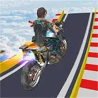 Mega Ramp Stunt Moto Game