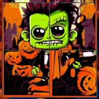 Franky &amp; Vampire Halloween Puzzle