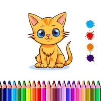 Cute Cat Coloring Book