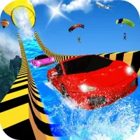 Water Slide Car Racing adventure 2020