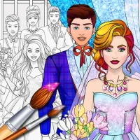 Wedding Coloring Dress Up Game