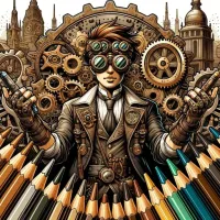 Steampunk Coloring Adventure