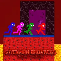 Stickman Brothers Nether Parkour