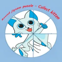 Round jigsaw Puzzle - Collect Kitten