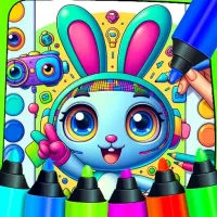 Rabbit AI Coloring  Pages fun