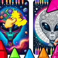 Aliens - Coloring Galaxy Page