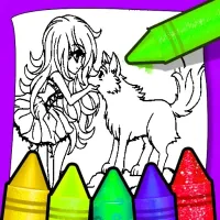 Anime Wolf Girl Coloring Pages