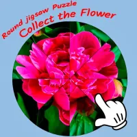 Round jigsaw Puzzle - Collect the Flower